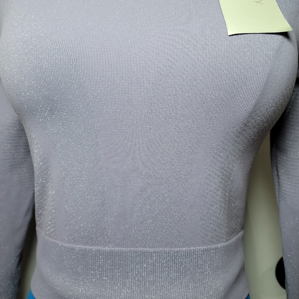 Sweaty Betty Purple Spark Seamless Long Sleeve Workout Top Size 6 - Picture 4 of 11